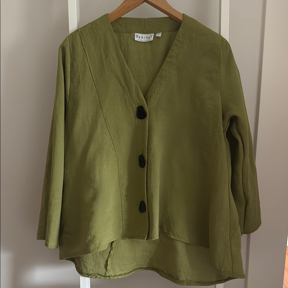 Habitat - Chartreuse Olive Green Women's Lagenlook Top